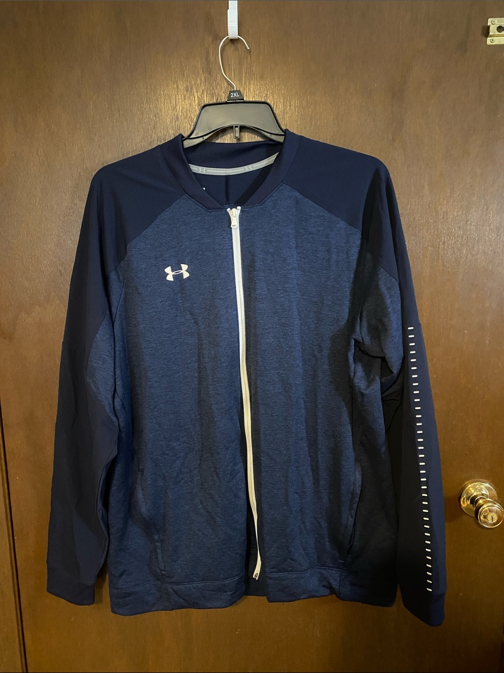 Under Armour Men’s Navy and White Full-Zip Performance Jacket